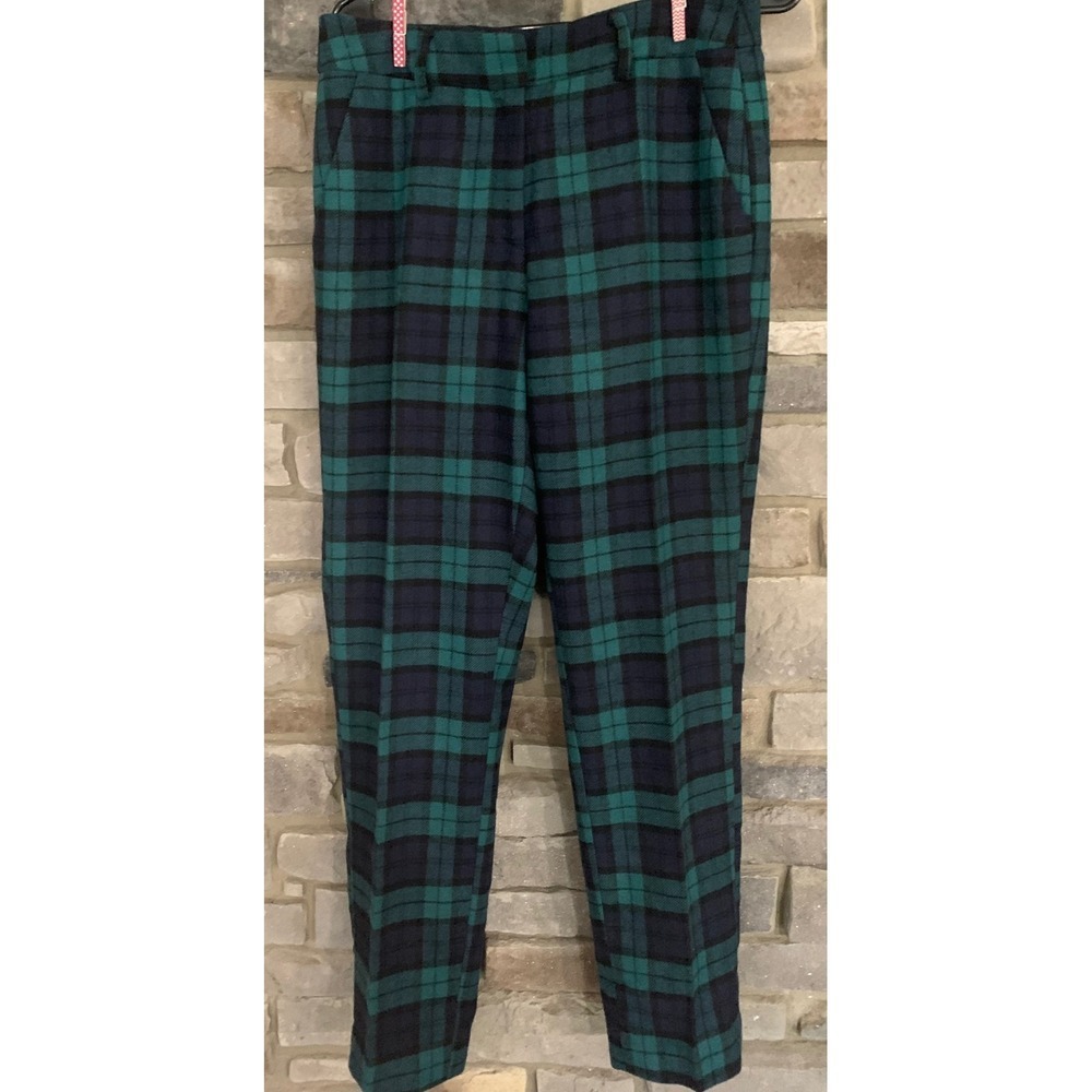 Chadwicks Plaid Wool Blend Trousers Vintage Preppy Luxe Academia Minimalist